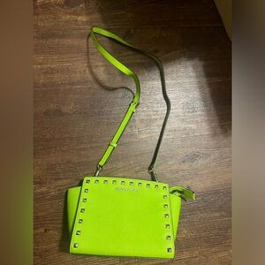 Michael Kors studded neon crossbody.